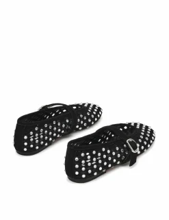 Rerun Suede Embellished Flat Pumps