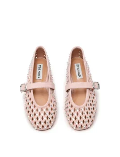 Rerun Suede Embellished Flat Pumps