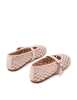 Rerun Suede Embellished Flat Pumps