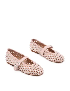 Rerun Suede Embellished Flat Pumps