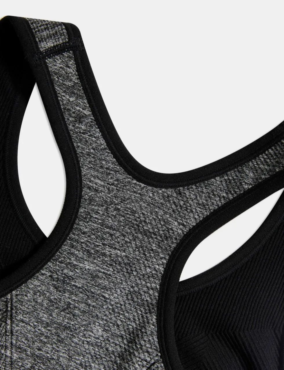 Reversible Seamless Medium Support Sports Bra