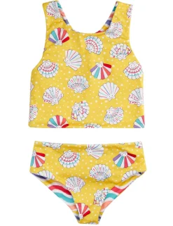Reversible Shell & Striped Tankini (3-10 Yrs)