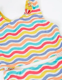 Reversible Shell & Striped Tankini (3-10 Yrs)