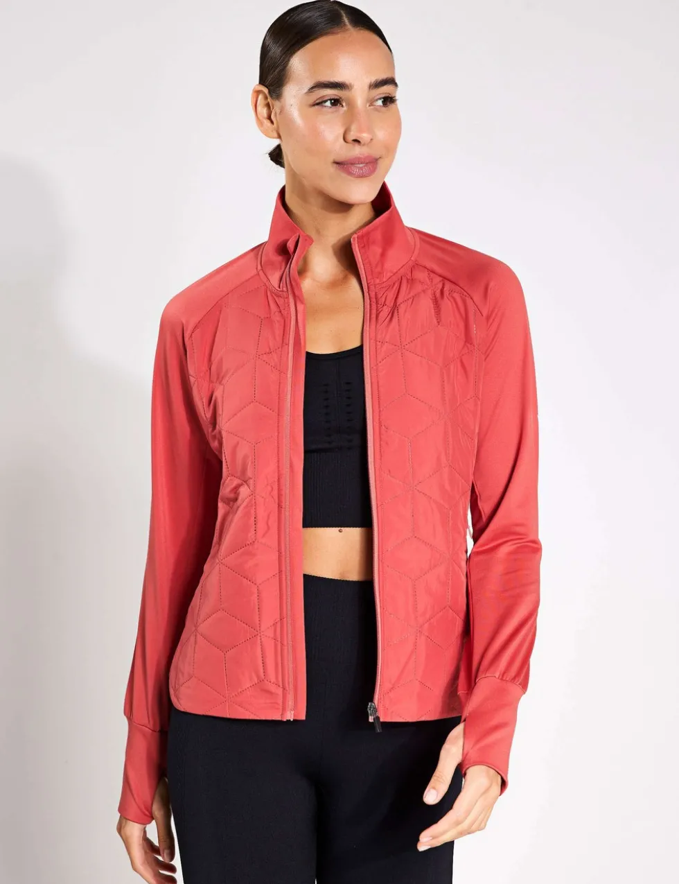 Revna Quilted Funnel Neck Sports Jacket