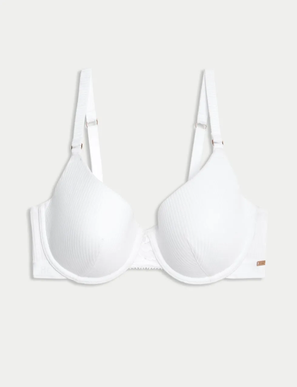 Rib & Lace Wired Full Cup Lounge Bra A-E