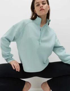 Rib Half Zip Yoga Sweatshirt