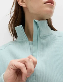 Rib Half Zip Yoga Sweatshirt