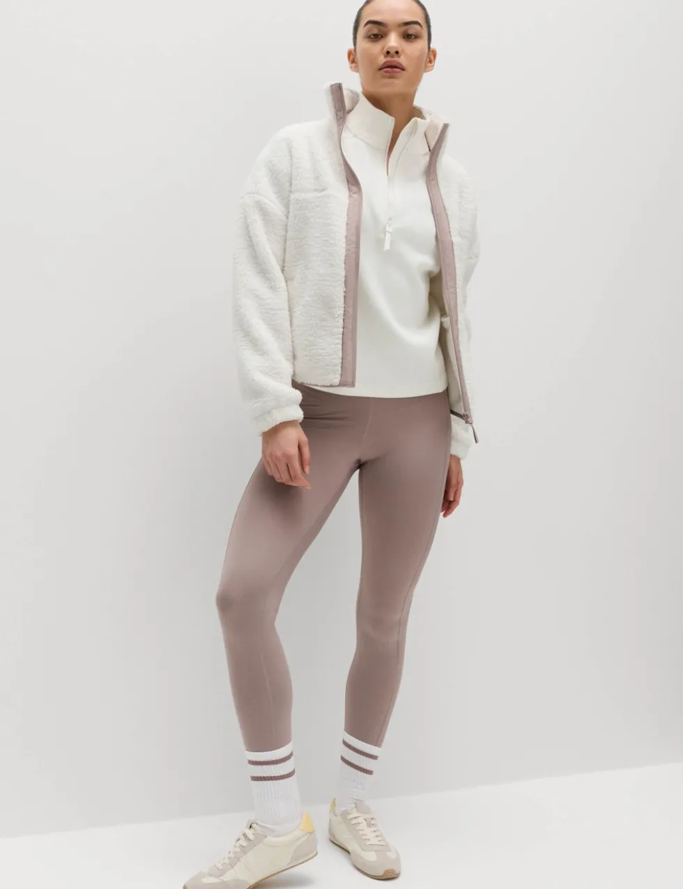Rib Half Zip Yoga Sweatshirt