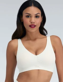 Rib Seamless Ruche Non Wired Bralette