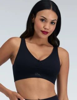 Rib Seamless Ruche Non Wired Bralette