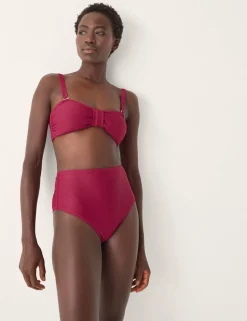 Ribbed Bandeau Bikini Top