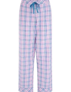 Ribbed Henley T-Shirt & Seersucker Trouser Pyjama Set