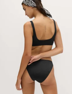 Ribbed High Leg Bikini Bottoms