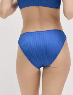 Ribbed High Leg Bikini Bottoms