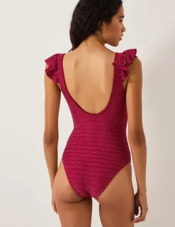 Ribbed Plunge Swimsuit