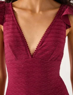 Ribbed Plunge Swimsuit
