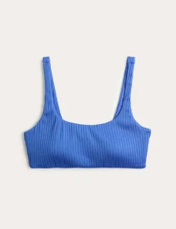 Ribbed Scoop Neck Bikini Top