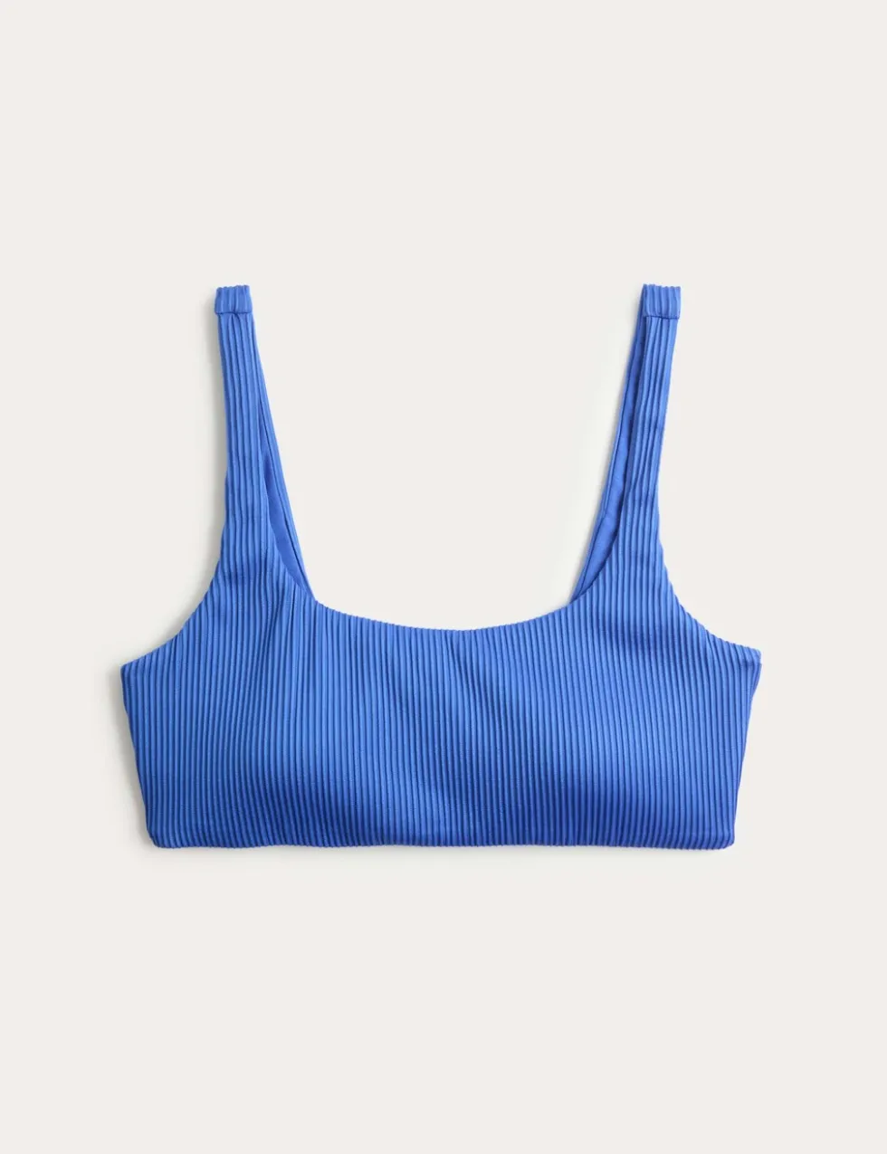 Ribbed Scoop Neck Bikini Top