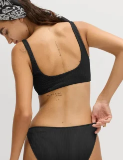 Ribbed Scoop Neck Bikini Top