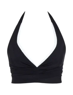 Ric Rac Trim Halterneck Plunge Bikini Top