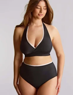 Ric Rac Trim High Waisted Bikini Bottoms