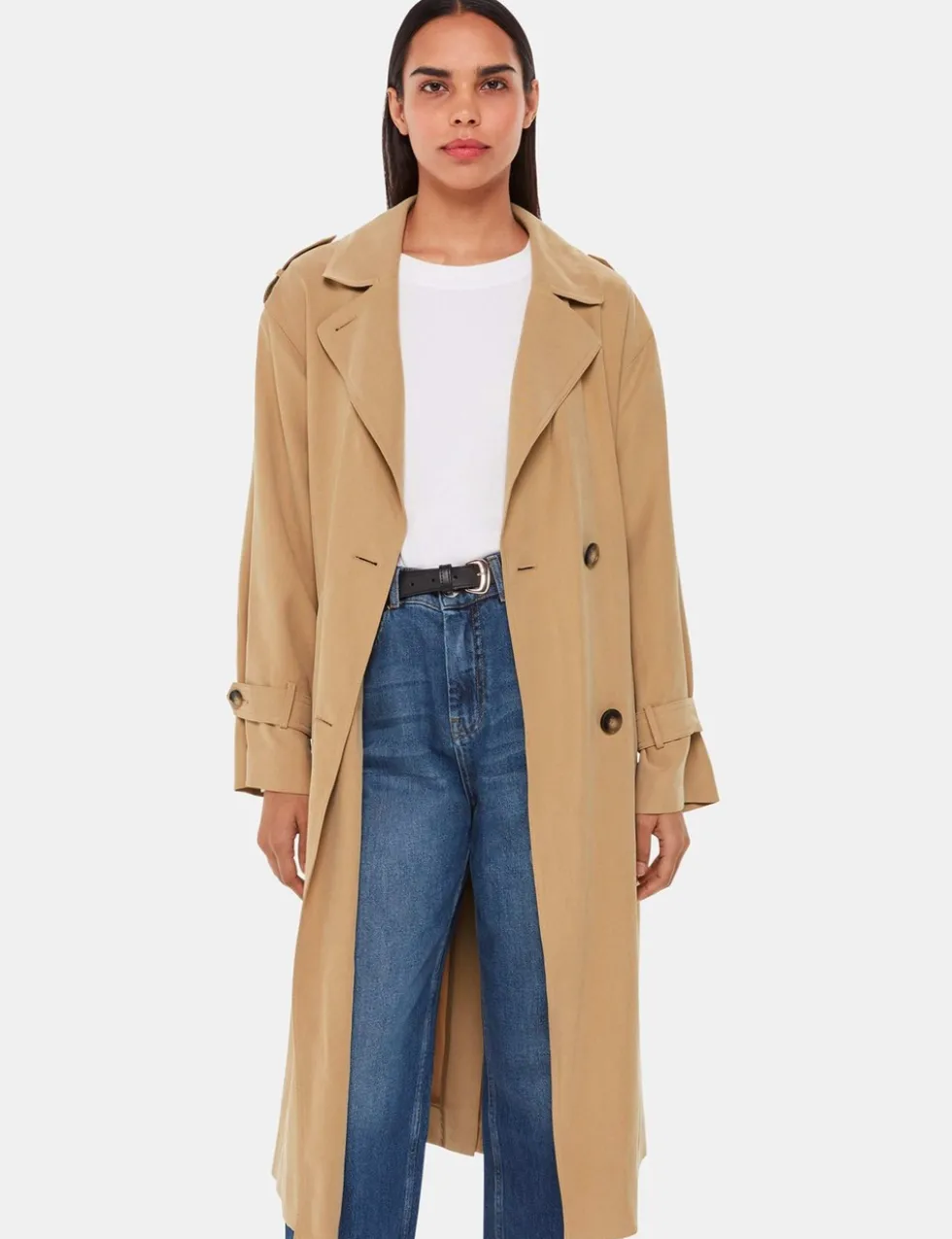 Riley Belted Longline Trench Coat