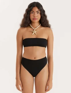 Rivia High-Waist High-Leg Crinkle Bikini Bottom
