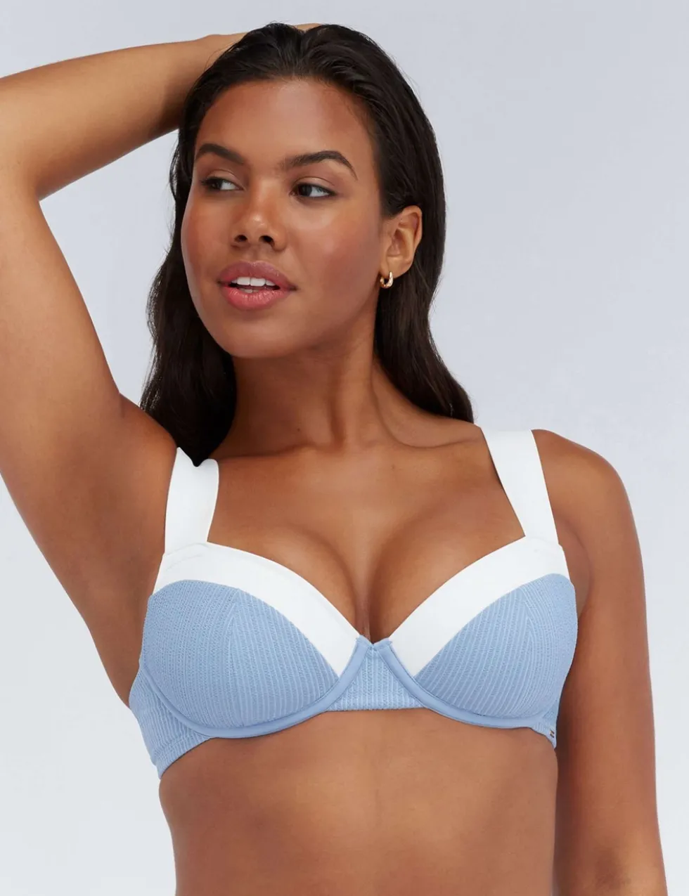 Rivoli Textured Padded Balconette Bikini Top