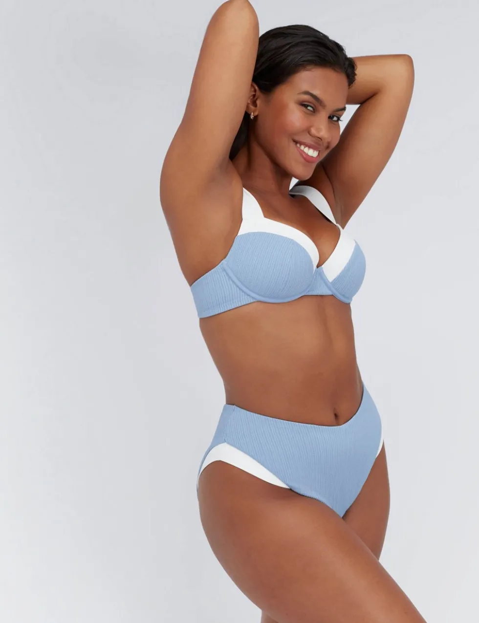 Rivoli Textured Padded Balconette Bikini Top