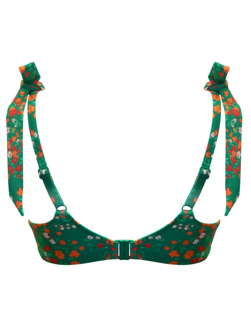 Rosa Cove Wired Tie Detail Plunge Bikini Top (C-G)