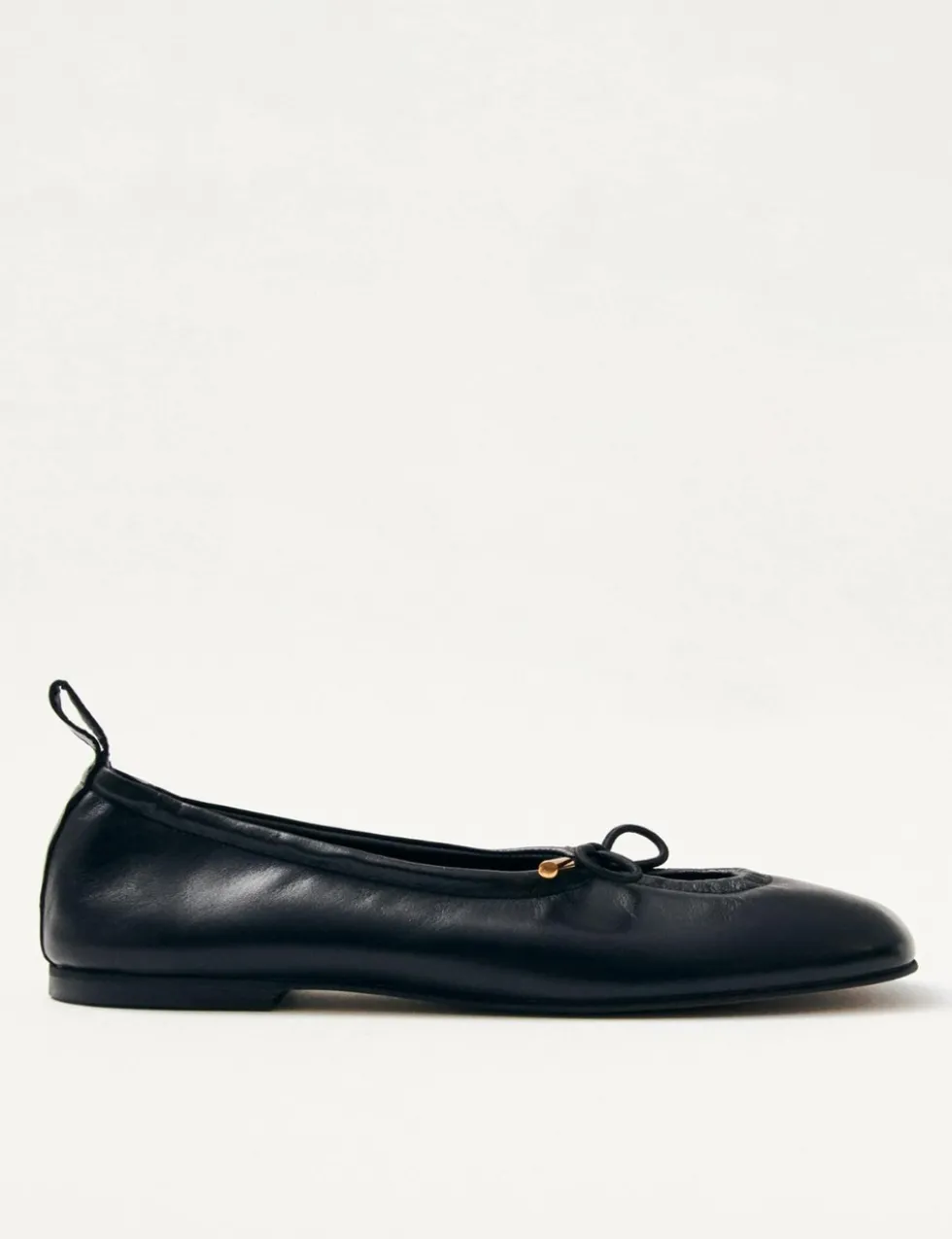 Rosalind Leather Tie Detail Ballet Pumps