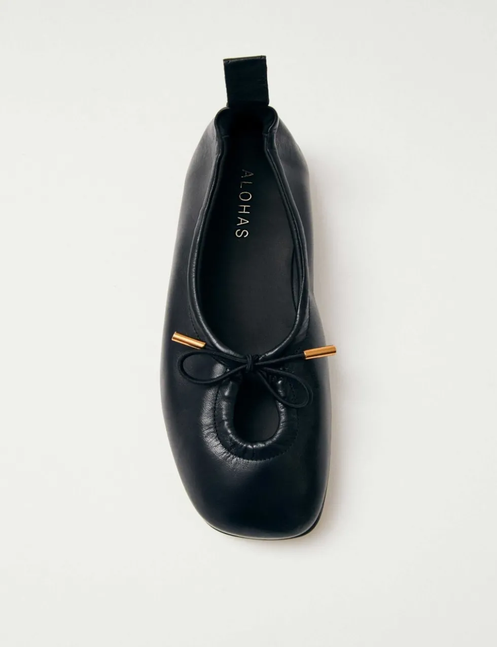 Rosalind Leather Tie Detail Ballet Pumps