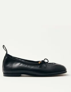 Rosalind Leather Tie Detail Ballet Pumps
