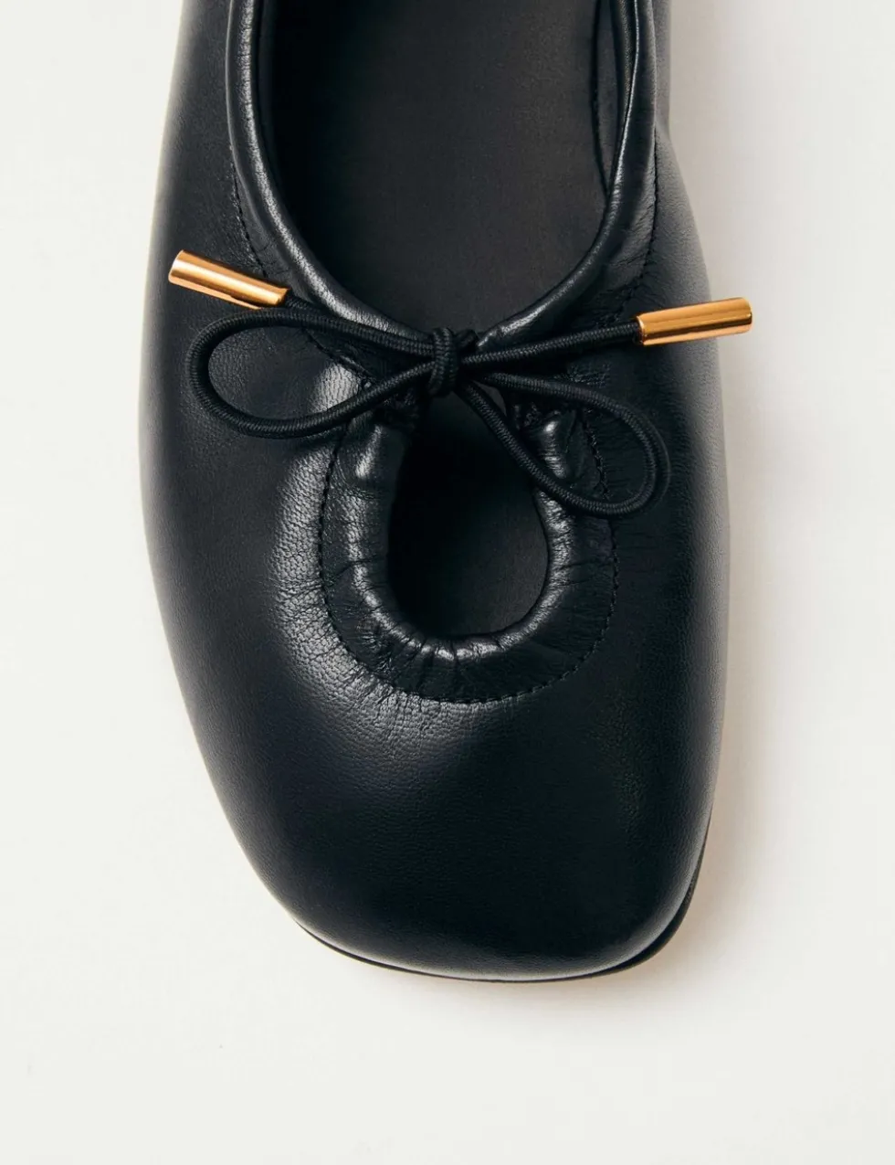 Rosalind Leather Tie Detail Ballet Pumps