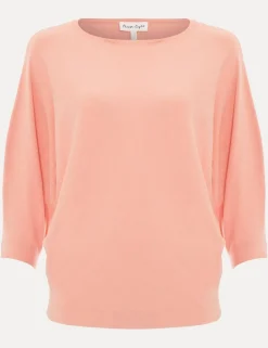 Round Neck Batwing Sleeve Jumper