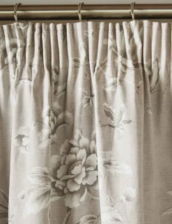 Rowsham Garden Pure Cotton Pencil Pleat Blackout Curtains