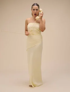 Ruched Fitted Midaxi Column Dress