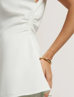 Ruched V-Neck Top
