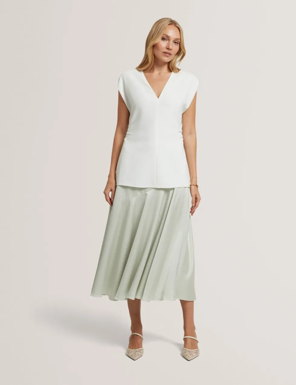 Ruched V-Neck Top