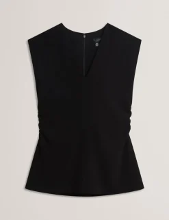 Ruched V-Neck Top