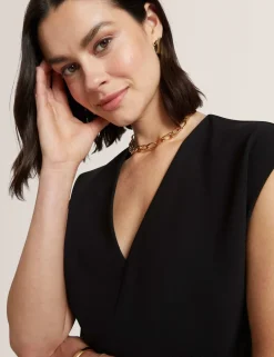 Ruched V-Neck Top