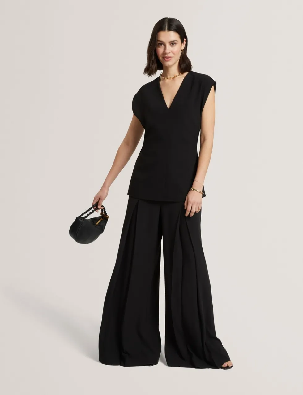 Ruched V-Neck Top