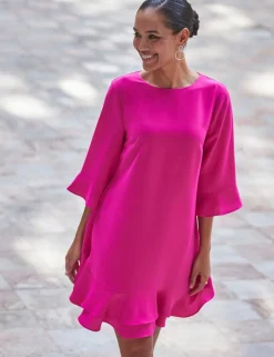Ruffle Hem Shift Dress