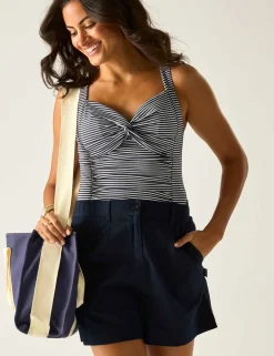 Sabelle Lyocell Blend Pleat Front Shorts