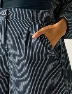 Sabelle Lyocell Blend Striped Shorts