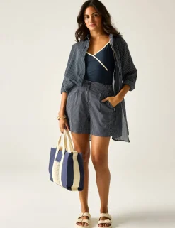 Sabelle Lyocell Blend Striped Shorts