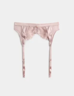 Saffron Satin & Lace Suspender