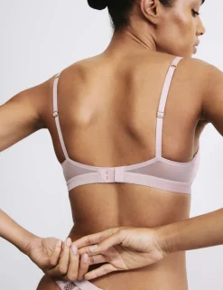 Saffron Satin & Lace Wired Plunge Bra (A-E)