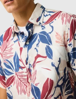 Saltwater Creek Slim Fit Pure Linen Shirt