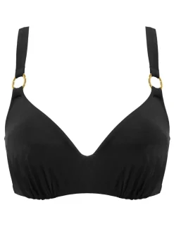 Samoa Printed Wired Plunge Bikini Top (C-G)